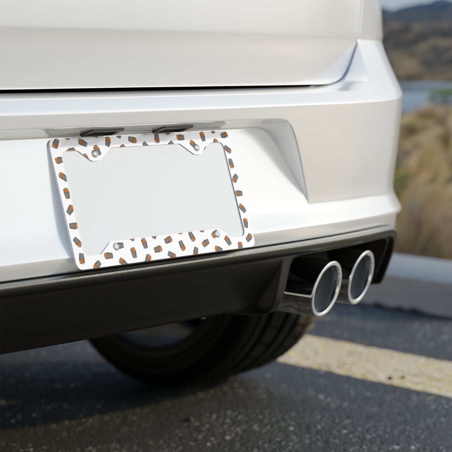 DUMP IT™ - License Plate Frame // White