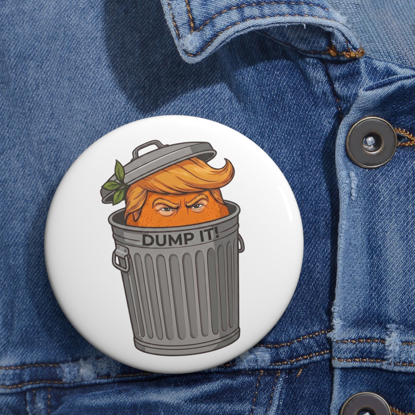 DUMP IT™ - Pin Button // White