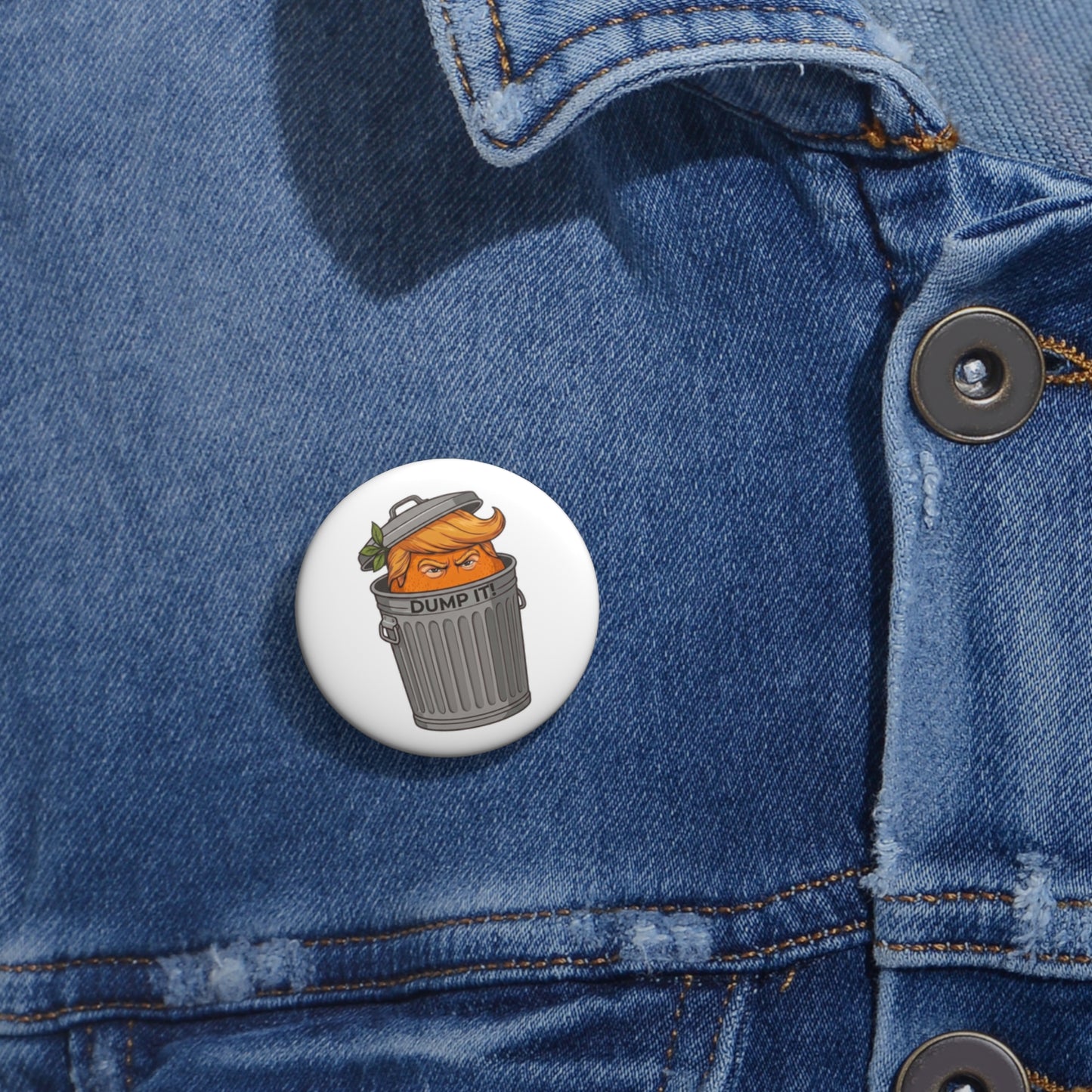 DUMP IT™ - Pin Button // White