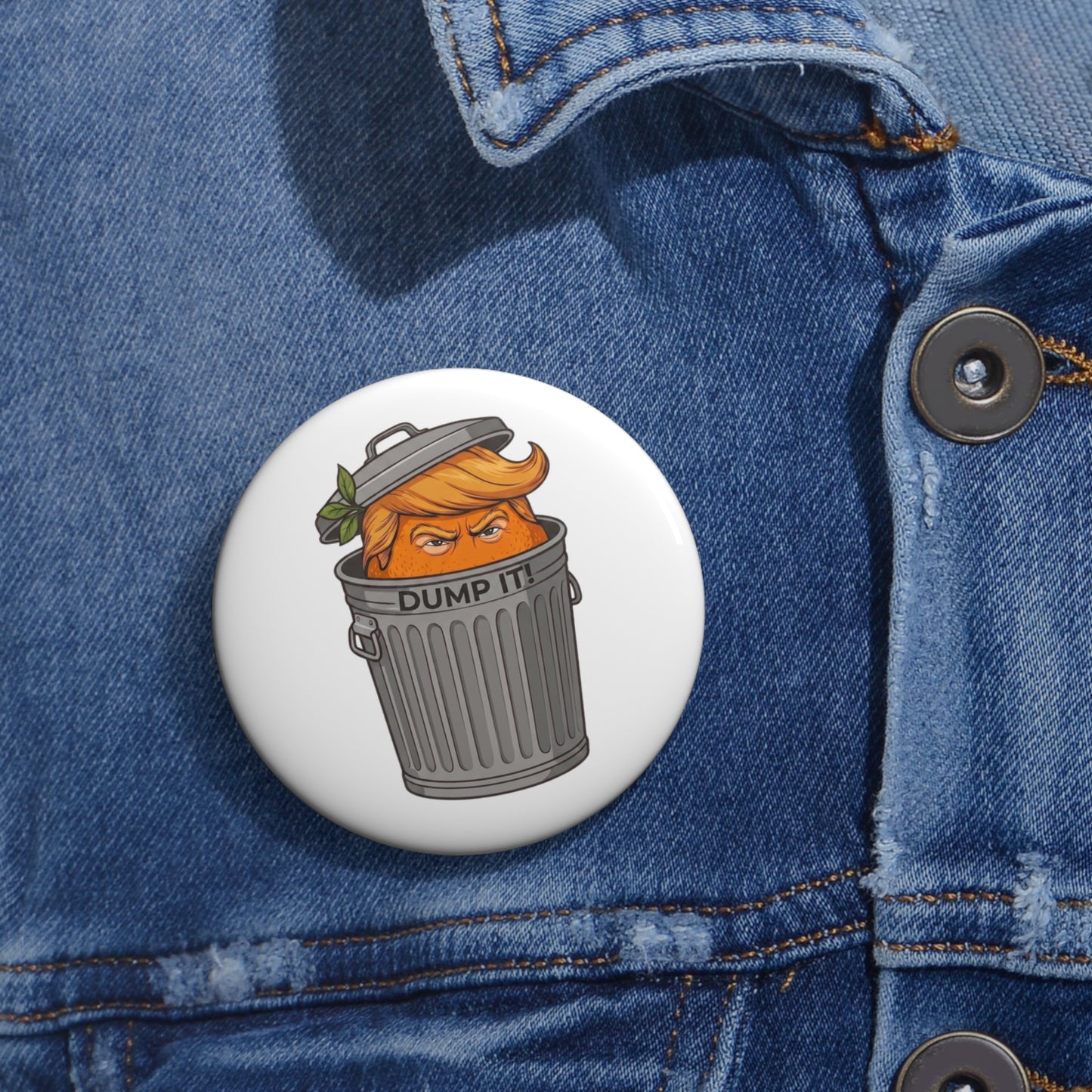 DUMP IT™ - Pin Button // White