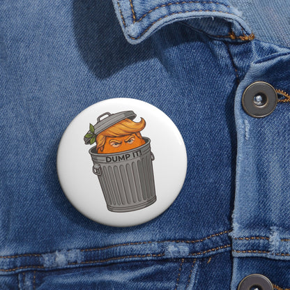 DUMP IT™ - Pin Button // White